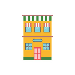 Fototapeta premium Building vector illustration on a white background