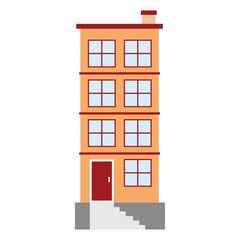 Naklejka premium Building vector illustration on a white background