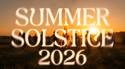 Fototapeta premium Summer solstice 2026 celebrate the longest day of the year