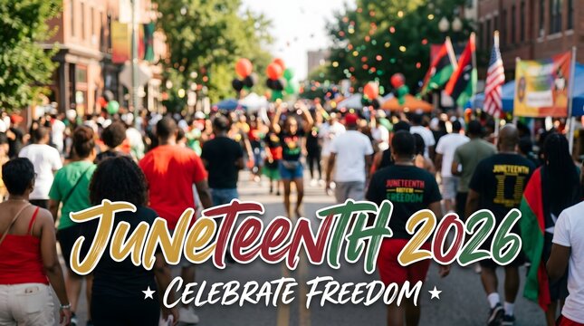 Vibrant juneteenth street celebration honoring freedom and heritage