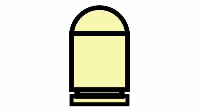 Animated bullet graphic. Perfect for war, military, or weapon documentaries, video games, and more. High-quality, versatile footage.