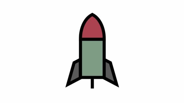 High-quality animation of a military rocket launching. Ideal for war, military, and weapon-related projects. Perfect for documentaries or video games.