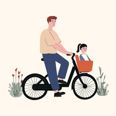 Naklejka premium Modular Electric Cargo Bike for Urban Family and Delivery Use