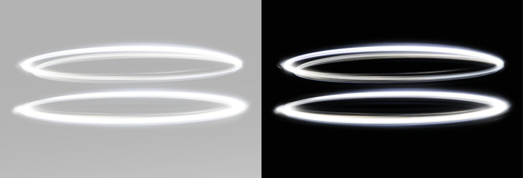 Abstract vortex of white light creating an illusion of depth and movement, overlay