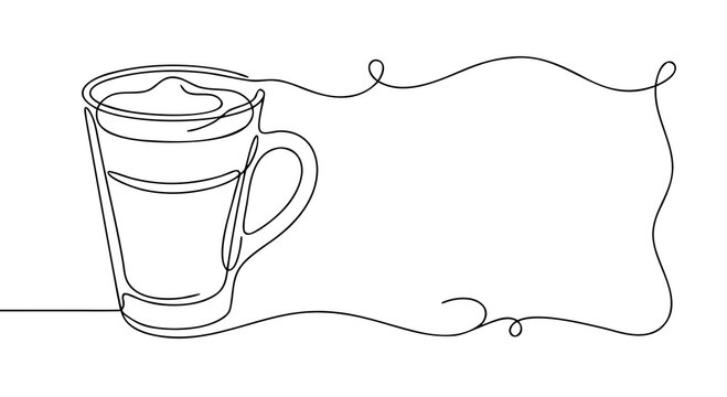 White Russian cream coffee border