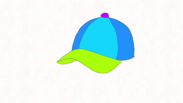 
Colorful Summer Baseball Cap Illustration Isolated on White