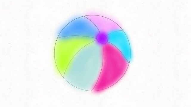 
Colorful Summer Beach Ball Isolated on White Background