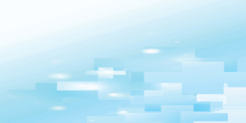 Obraz premium Abstract Blue Background with Digital Square Pattern and Cloud Light Design