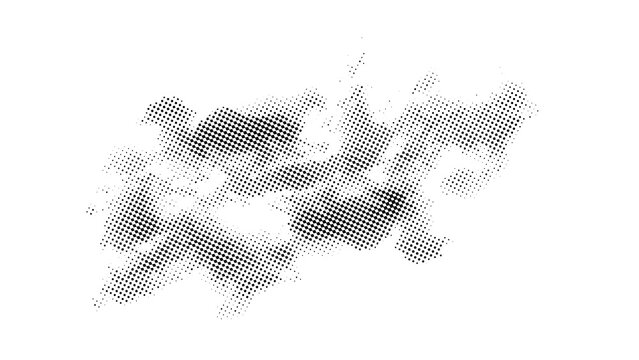 Diffuse abstract halftone dot pattern grunge texture as transparent object