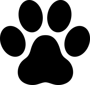 dog paw icon footprint cat logo cartoon
