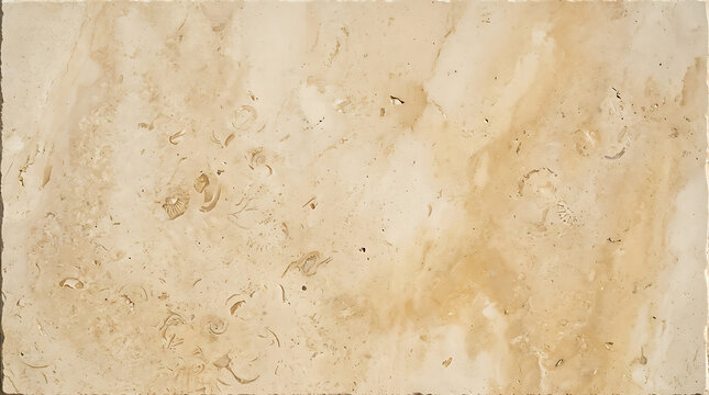 Soft Beige Limestone Stone Texture With Subtle Natural Veins And Fossil Marks