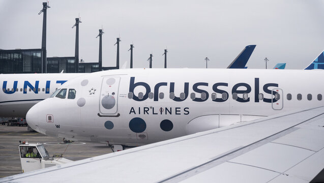 Berlin, Germany: Brussels airlines airplane at the Terminal