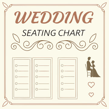 Elegant wedding seating chart template with reception ceremony marriage template invitation planning organize