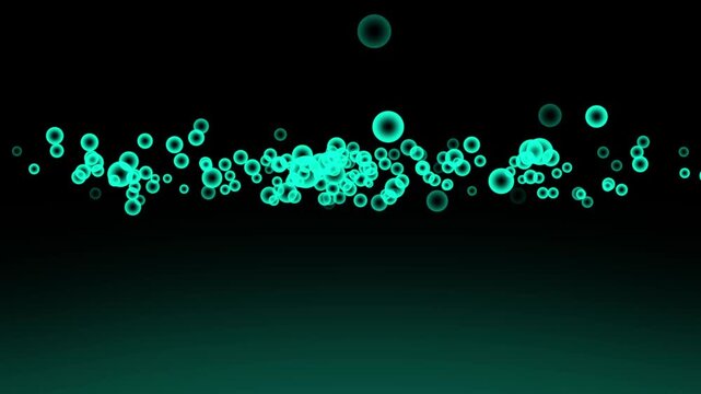 Fluid bubbles form a natural wave motion graphic. Organic bubbles create an elegant abstract background design. Water filtration concept utilizing flowing bubbles.