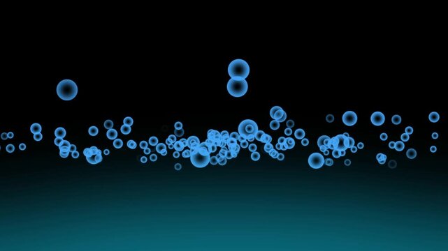 Abstract bubbles form a fluid wave design layout. Seamless bubbles create an elegant corporate background backdrop. Water purification concept using floating bubbles.