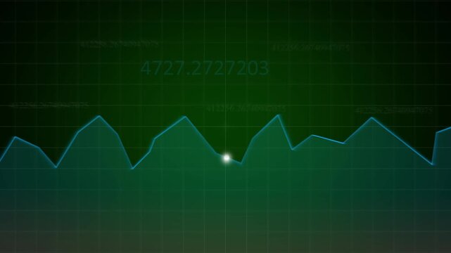 Advanced financial graph displays large numerical accounting data. Modern financial graph tracks international stock market trading. Corporate growth concepts with financial graph.