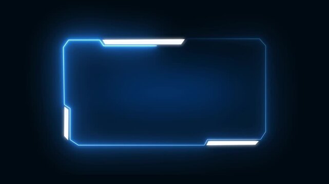Futuristic HUD frame outlines advanced technological data displays. Creative HUD frame highlights modern information systems. Cyber security concept utilizing an interactive HUD frame.