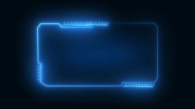 Advanced HUD frame outlines modern data infrastructure grids. Creative HUD frame highlights digital media display elements. Professional motion graphic design with HUD frame.