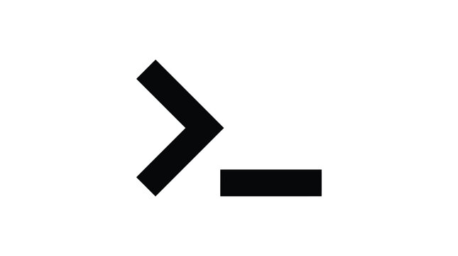 Arrow and rectangle shape black silhouette on a white background