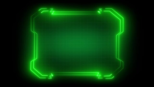 Vertical neon frame outlines corporate smartphone content layouts. Modern vertical neon frame highlights digital advertising media. Creative motion design utilizing a neon frame.