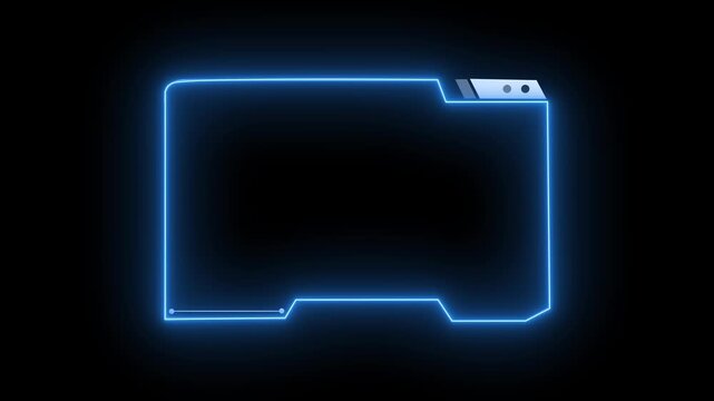 Futuristic HUD frame outlines complex database computer graphics. Creative HUD frame highlights digital media display layouts. Professional motion design with a HUD frame.