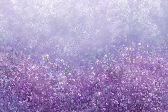 Abstract lavender field with soft pastel hues and textured brushstrokes