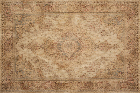 Vintage Persian style rug featuring intricate ornamental patterns, antique textures, elegant craftsmanship, traditional carpet design, classic home decor, and timeless decorative beauty.