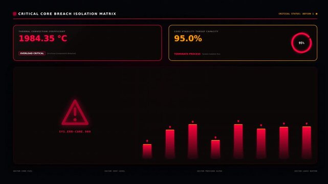 Dynamic motion of digital temperature and humidity monitoring interface with warning alerts and animated bar graphs for real-time data visualization.