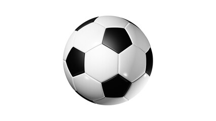 Fototapeta premium Soccer Ball Isolated on White Background - 3D Rendered Football Equipment for Professional Sports Championship and League