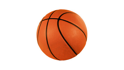 Basketball Isolated on White Background - Professional Orange Sports Ball for Team Competition and Game Play - Cut Out Object © Misbah