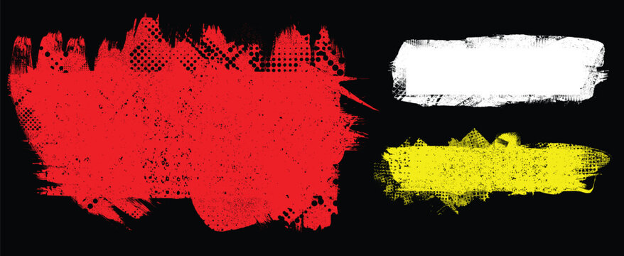 Grunge brush stroke banner with rough edges - abstract paint stroke for typography overlay. Bold brush stroke strip for web header or cover design. Textured element for design template , social media.