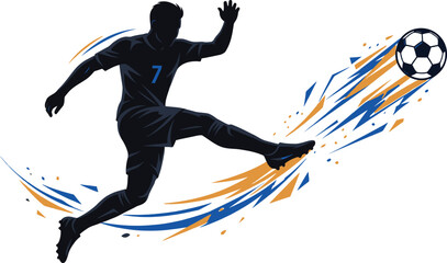 Professional soccer player quick shooting a ball  © TanjibAhmed