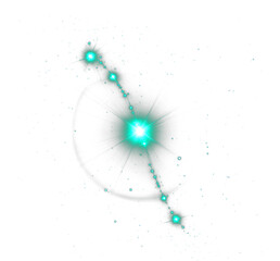 Obraz premium PNG Glowing cosmic starry night