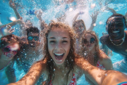 Summer Teenager Pool Parties Fun Outdoor