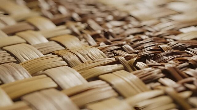 Closeup Macro Shot of Woven Natural Fibers Texture 18.