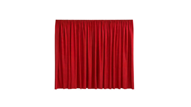 Red curtain background, theater stage drapes, cinema backdrop, velvet fabric textile, grand opening, performance, show, premier, entertainment, opera, presentation, blank copy space, elegant texture.