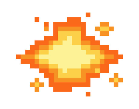 Explosion Burst Pixel Art Sprite