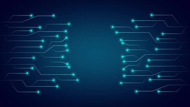 Digital circuit board tracks advanced cloud computing data paths. Technological circuit board represents professional software engineering development. Hardware layouts with circuit board.