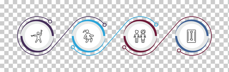 outline people icons set - flag semaphore language, woman covering, woman and man partners, radiologist working. editable vector for web and mobile ui © IconArt