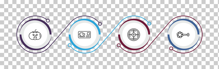 outline other icons set - pirate pumpkin, cook business card, shooting gallery, baby's rattle. editable vector for web and mobile ui © IconArt