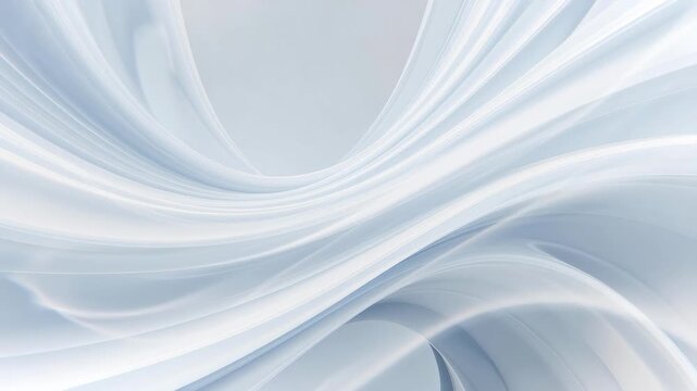 Soft abstract flowing curves in minimalist style on pale backdrop, conveying calm motion concept of tranquility