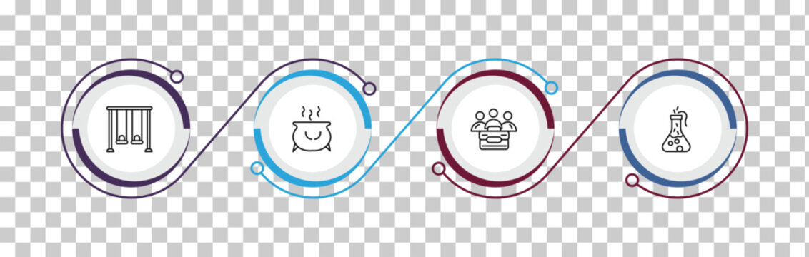 outline other icons set - swing game, caudron, limited liability, labaratory. editable vector for web and mobile ui