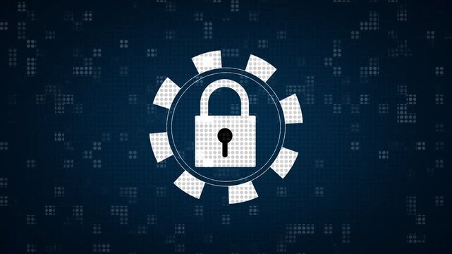 Digital security lock icon signifies modern information safety solutions. Secure security lock icon protects corporate database records. Cyber security concept using security lock icon.