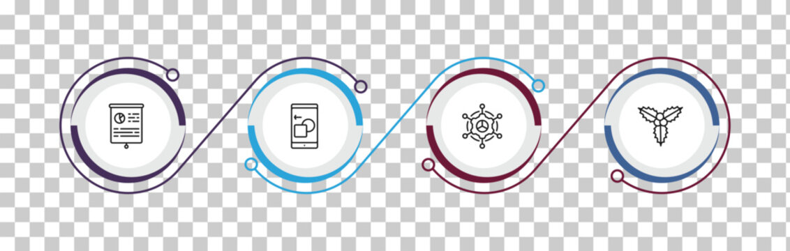 outline general icons set - marketing plan, digital product, bpm, mistletoe leaves. editable vector for web and mobile ui