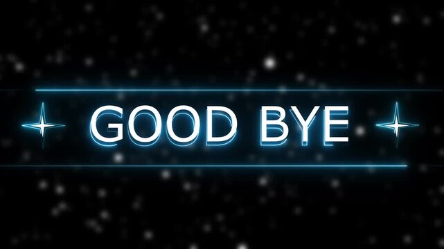 Vibrant typographic design loops for professional multimedia closing credits. Creative typographic design visualizes elegant corporate parting salutations. Media production with typographic design.