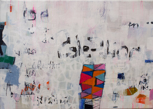 Abstract Acrylic Painting Selective Composition Layered Texture Fine Art Background