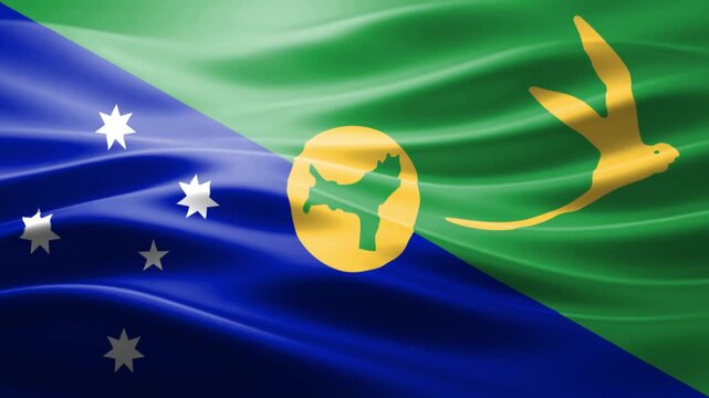 Golden kangaroo silhouette embracing Earth globe on Australian flag background with stars and motion waves