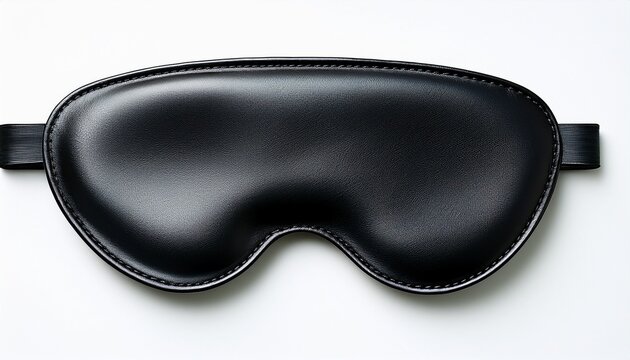 black leather eye patch isolated on white background generative ai