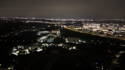 Fototapeta premium Night time view of city 