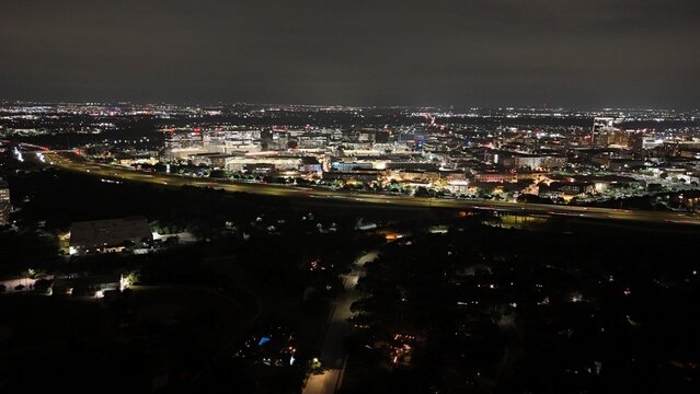Night time view of city 